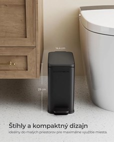 Odpadkový kôš do kúpeľne NORD, 5l, čierna SongmicsHome