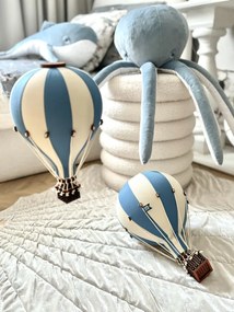 Dekoračný lietajúci balón modrá/krémová – dekorácia do detskej izby L-50cm x 30cm