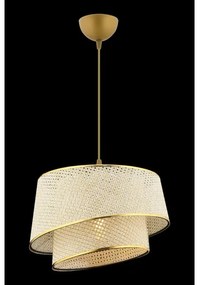 Závesný luster na lanku BARETTE 1xE27/60W/230V krémová/zlatá