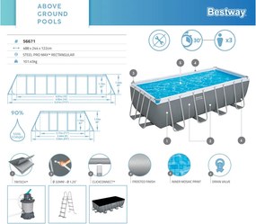 Bestway FRAME bazén 488x244x122cm 11v1 56671