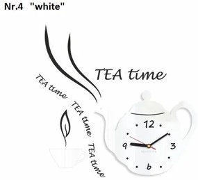 Dekoračné kuchynské hodiny Tea Time sivá