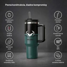 Termohrnček s rukoväťou zelený Diablo Ghotic Green