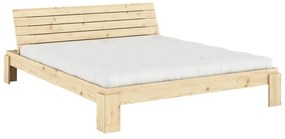 Dvojlôžková posteľ z borovicového dreva s roštom v prírodnej farbe 180x200 cm Layers – Karup Design