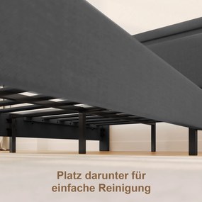 Łóżko tapicerowane 90×200 Bealife so zagłówkiem Szare/Beżowy BF27 jednolôžkové