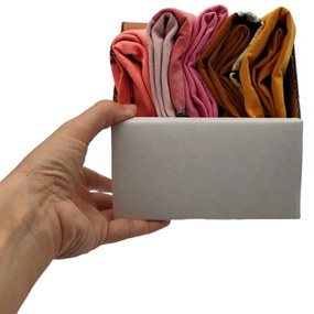 KARTON PAK Úložné boxy na oblečenie, organizéry do skrine BIELY KARTÓN 15x49 cm