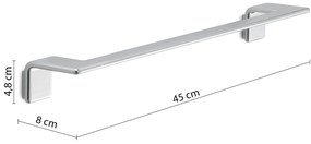 Gedy Gedy, IL GIGLIO držiak uterákov 450x80mm, chrómová, A9214513