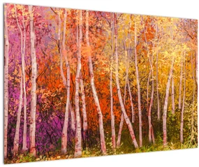 Obraz farebného lesa (90x60 cm)