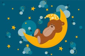 Tapeta ospalý medvedík na mesiaci