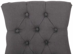 Jedálenská stolička Aberdeen - látka, drevené nohy antik svetlé - Tmavo sivá