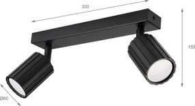 Brilagi - Bodové svietidlo CRISPINA 2xGU10/10W/230V čierna