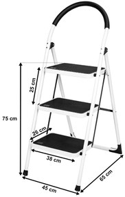 4Home Skladacie oceľové schodíky Steps​, 3 stupne