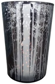 Veľký sklenený svietnik Trees smoke - Ø 12 * 18cm