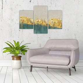 Obraz - Textúra so zlatým dekorom (90x60 cm)