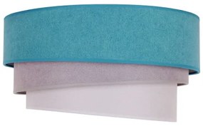 Duolla - Stropné svietidlo TRIO 1xE27/15W/230V pr. 45 cm tyrkysová/šedá/biela