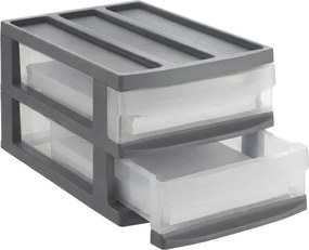 DUO M - Box s 2 zásuvkami (A4), úložný box výsuvný, antracit, Rotho SYSTEMIX