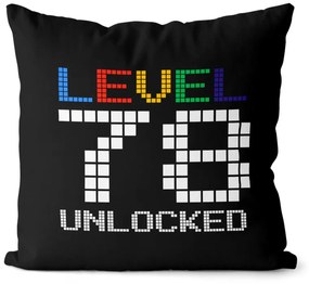 Vankúš Level unlocked (vek: 78, Velikost: 40 x 40 cm)