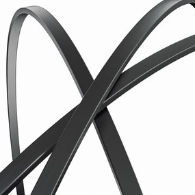 Erga Round, okrúhle zrkadlo 70cm, čierny rám, ERG-V01-ROUND-7070-BK