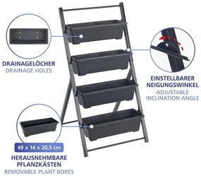 Kovový stojan na kvety (výška 108 cm) Vertical – Maximex