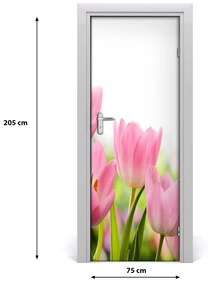 Fototapeta samolepiace ružové tulipány 75x205 cm