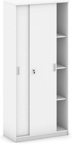 Skriňa zasúvacia MIRELLI, 800 x 400 x 1800 mm, biela
