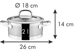 TESCOMA Kastról PRESIDENT s pokrievkou ø 18 cm, 2.0 l , 18 cm
