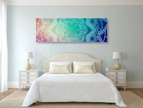 Obraz pastelová Mandala - 150x50