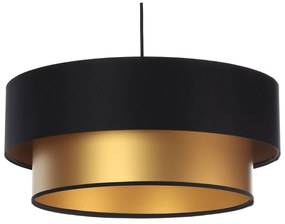 Závesná lampa Dorina, čierna/zlatá, Ø 60 cm
