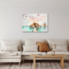 Obraz - Maledivy, drevené mólo (70x50 cm)