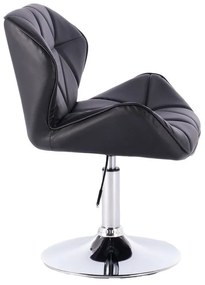 LuxuryForm DESIGN Stolička MILANO na striebornom tanieri - čierna