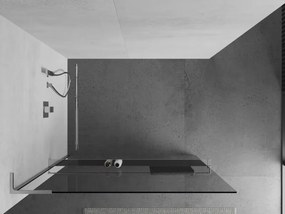 Mexen Kioto+ L, sprchová zástena Walk-In s poličkou a vešiakom 70 x 200 cm, 8mm číre sklo, chrómový profil, 800-070-123-01-00