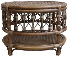 Hnedý ratanový konferenčný stolík Anor Wicker - Ø 58*42cm