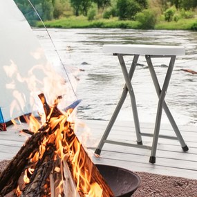 Skladací cateringový stolček - biely