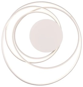 Biele LED stropné svietidlo s kovovým tienidlom Nala – Trio Select