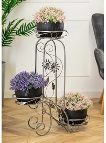 Stojan na kvety 88x65 cm strieborná