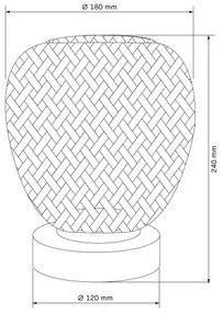 Stolná lampa ZANZIBAR 1xE27/20W/230V pr. 18 cm bambus