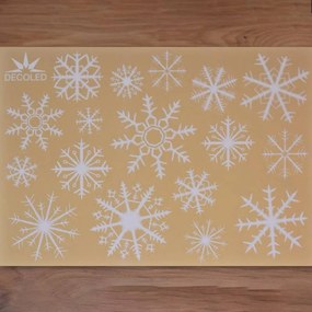 DECOLED Dekoračná nálepka na okno A4 snehové vločky