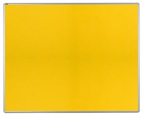 Textilná nástenka ekoTAB v hliníkovom ráme, 1500 x 1200 mm, žltá