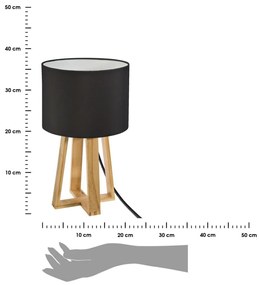 Nočná lampa Molu čierna 34,5 cm