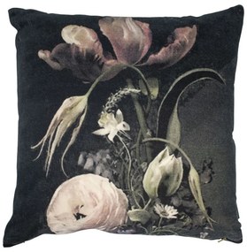 Zamatový vankúš rozkvitnuté kvety Flowers 2 - 45*45*15cm