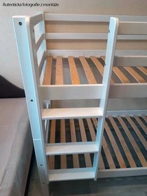 Detská POSCHODOVÁ posteľ BARČA 180x80 cm - biela