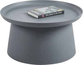 Dekorstudio Okrúhly plastový kávový stolík 70cm - sivý
