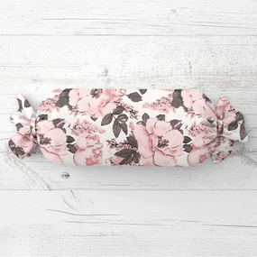 Biante Vankúš valec bonbon Sandra SA-549 Ružové ruže a puky na bielom 15x60 cm