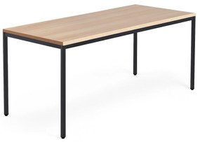 Kancelársky pracovný stôl QBUS, 1800x800 mm, dub/čierna