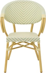 VENUS záhradná stolička s podrúčkami light green