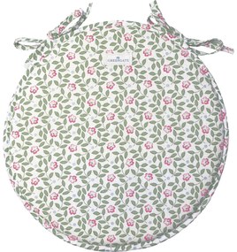 GREEN GATE Podsedák na stoličku Lotta White Ø 38 cm