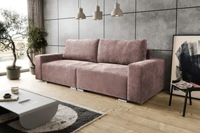 Rozkladacia pohovka Anafi, tmavo ružová látka