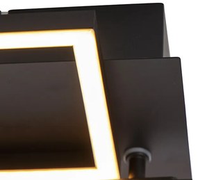 Stropné svietidlo predĺžené čierne 3-stupňové stmievateľné - Plazas Novo