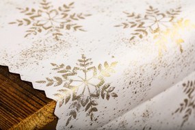 Dekorstudio Luxusný Vianočný behúň na stôl s vločkami - zlatý SW14 Rozmer behúňa (šírka x dĺžka): 40x220cm