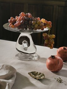 Ferm Living Sklenená misa na podstavci Damo Centrepiece Clear