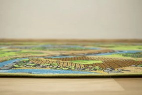 Detský koberec Dino dedina dinosaurov